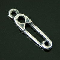 20mm Safety Pin Charm, Classic Silver, pk/6