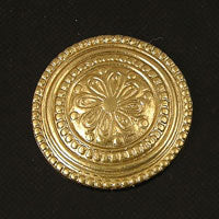 18mm Domed Crested Shield, Raw Brass, pk6