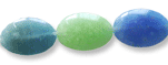 18x13mm Flat Oval Multi Blue Quartz Beads, 16in strand