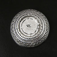 35mm Aztec Patterned Dome w/18mm Setting, Antiqued Silver, ea