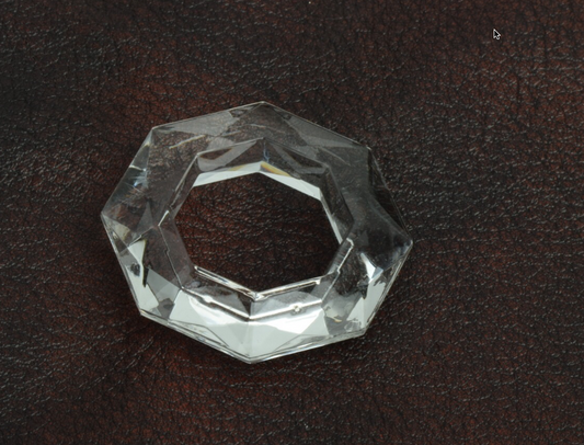 Octagon Acrylic Drop faceted center piece, ea