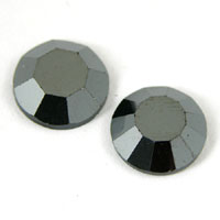 11mm Round Faceted Austrian Crystal, Hematite  EA