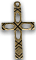 Antique Gold Finish CROSS W/RING EA
