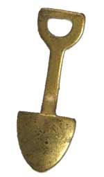 Vintage Gold Shovel Charm, Pack of 6