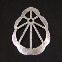 36x27.5mm Antique Silver Finish OVAL WEB EA