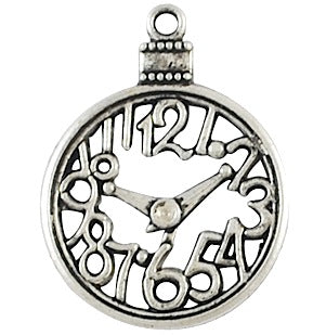 40mm Stop Watch, Pocket Watch, Clock Pendant Charms, pack of 3