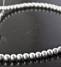 4mm Bright Silver Round Spacer Beads, 12in strand