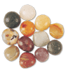 9-12mm Assorted Agate/Semi Precious Cabochons, pack of 12