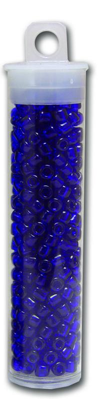Matsuno 6/0 Seed Beads, Transparent Cobalt, Approximately 16 Grams (Approx. 409 beads)