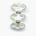 16mm 6-strand Silver Plated Bracelet or Necklace Connector, pack of 6