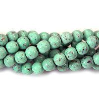 6mm Vintage Italian Turquoise Lucite Beads, 12 inch strand