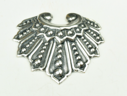 Collar  Necklace charm , 33mm silver plate sold 2 each
