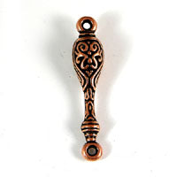 40x8mm Baroque Antiqued Copper Link or Pendant Drop, pk/3