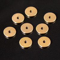 Gold Finish 6mm Plated Metal Spacer Beads, Package of 25