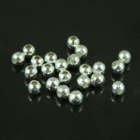 4mm Round Metal Spacer Beads, Silver, pkg/144pieces-(gross)