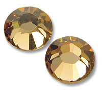 4mm Lt Colorado Topaz Crystal Flatback, Preciosa Crystal pk/24