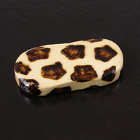 32x16mm Wood Giraffe Print Beads, pack of 6
