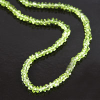 3mm Peridot (natural) Rondelle Beads, 16in strand