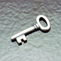 9x20mm Skeleton Key, Vintage Classic Silver, -pk/6
