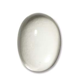 Oval Cabachon, clear crystal class 25mm x 18mm, ea