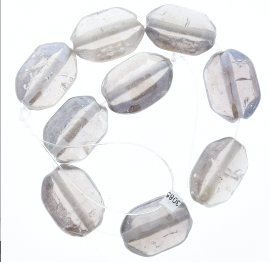 Glass bead 18mm x 13mm  Light Amethyst, 6in str