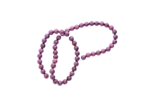 6mm Italian Lucite Plum-Purple Beads, 12 inch strand