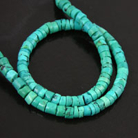 4mm Turquoise Heishi Beads, 16 inch strand