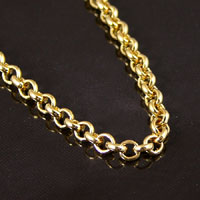 3.5mm Rolo Belcher Chain, Gold, 10 foot spool