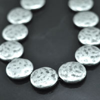 28mm Hammered Coins, Antiqued Classic Silver, 12in str