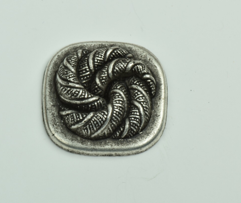 29mm Vintage Twisted Rope Flatback, Classic Silver ea