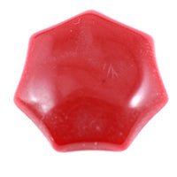 18mm Berry Red Domed/Heptagon(flatback) Acrylic, pk/24