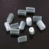3x5mm Tube Cats Eye Beads, Dark Gray, pk/12