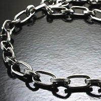 Classic Antiqued Silver Footage Cable Chain