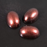 14x10mm Oval Bronze Pearl Acrylic Cabochon, pk/4