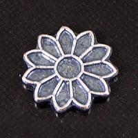 8.5mm Flower, Classic Silver Metal Stamping, pk/6