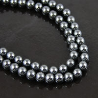 6mm Round Hematite Beads, 16in strand