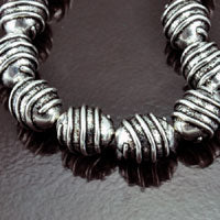 18x15mm Classic Silver Spiral Beads, strand