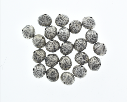 14x9mm Classic Silver Persian Bicone Beads, strand