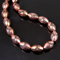 14x9mm Vintage Classic Copper Beads, strand