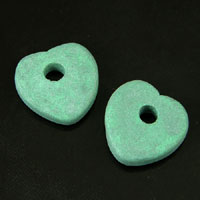 15mm Clay Heart Pendants, Mint Green, pack of 6
