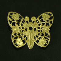31x23mm Filigree Butterfly, Raw Brass, pk/6