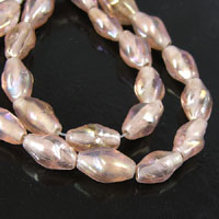 13x7mm Swirl Peachy-Pink Lustre Glass Beads, strand