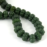 13mm Italian Forrest Green Mellon Lucite Beads, 12 inch Strand
