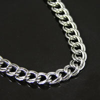 6.8mm Parallel Curb Chain, Silver/Nickle, sold/ft