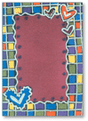 3.25x4.5in Burgundy Hearts and Checks Gift Card, pk/12