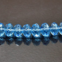 8x10m Rondelle Faceted Fire-n-Ice Crystal 16" Strand