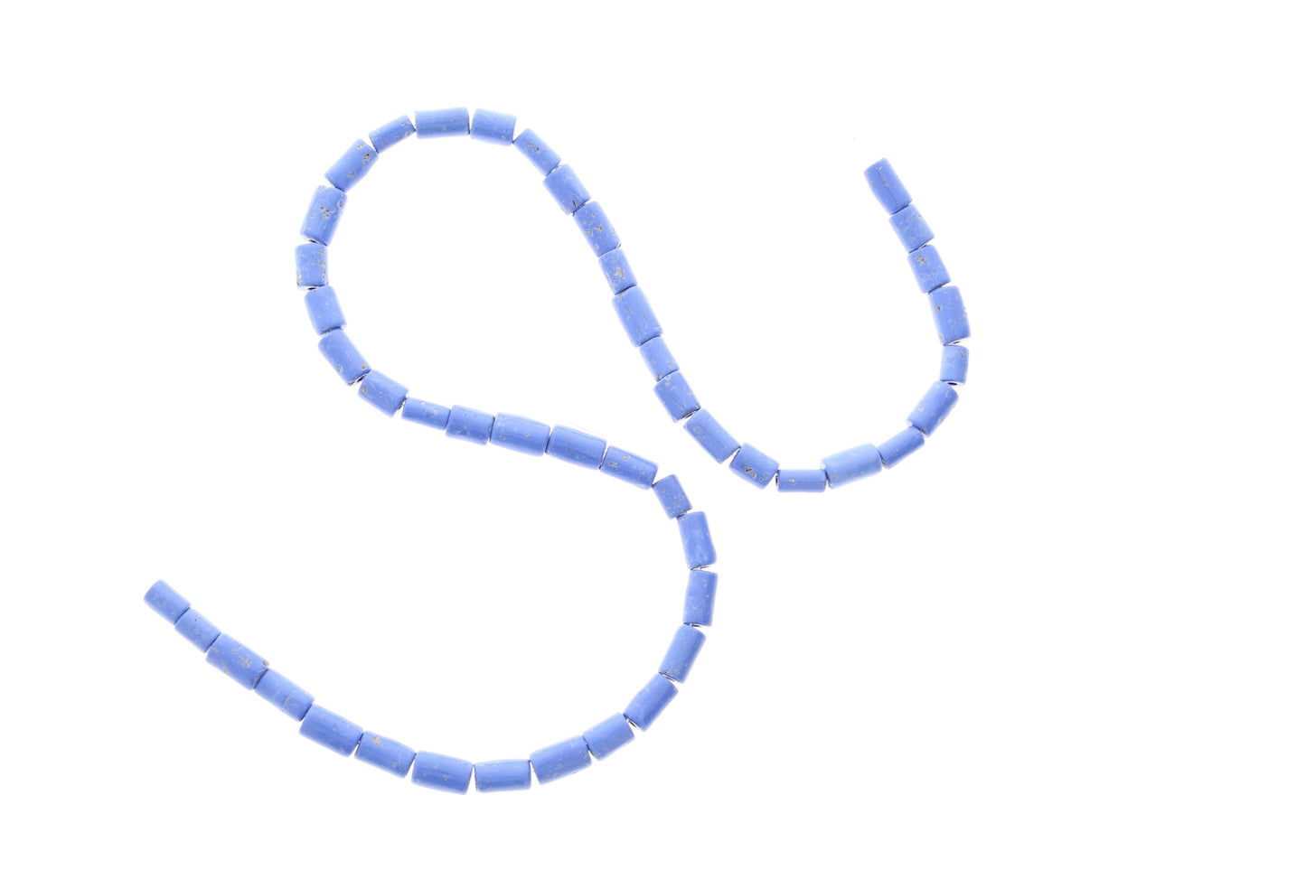 3-4mm Lucite Tubes, Assorted Sizes, Denim Lapis, 12in Strand