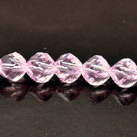 8mm Pink Faceted Helix Fire-n-Ice Crystal