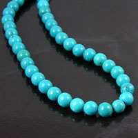 8mm Round Turquoise Beads, 16 inch strand