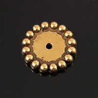 20mm Beaded Edge Round Cabochon w/13mm Bezel, Antiqued Gold, pack of 3